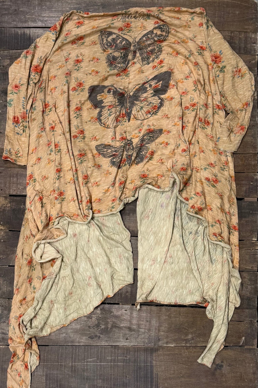 House of Jaded Gypsy Loose Ends Cardigan - Peaceful Garden