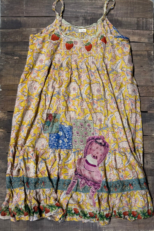 House of Jaded Gypsy Sunwashed Bloom Dress - Golden