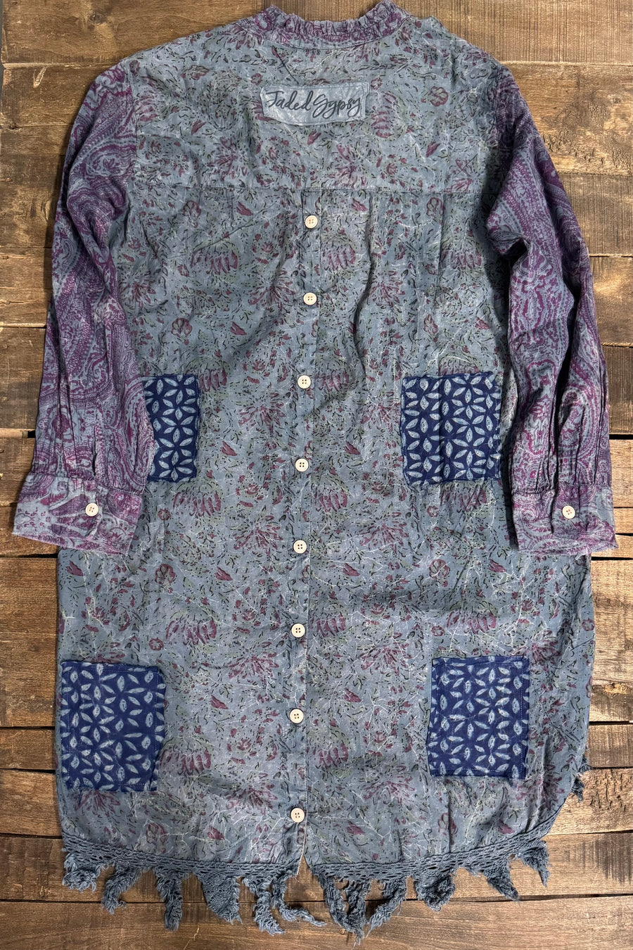 Jaded Gypsy Moon Shade Reversible Cotton Jacket - Plum Delight