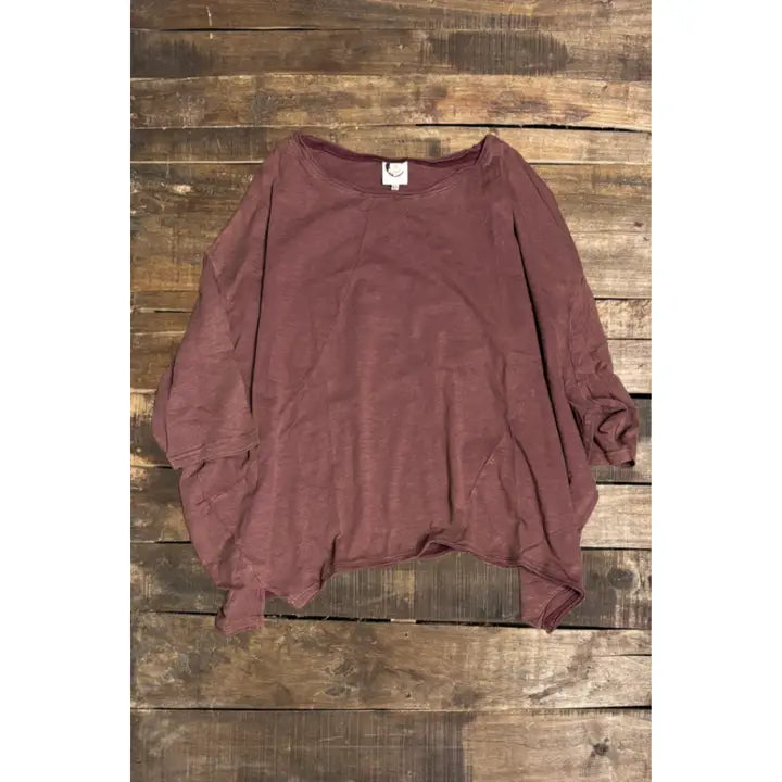 Jaded Gypsy Be Free Top - Vintage Sangria O/S