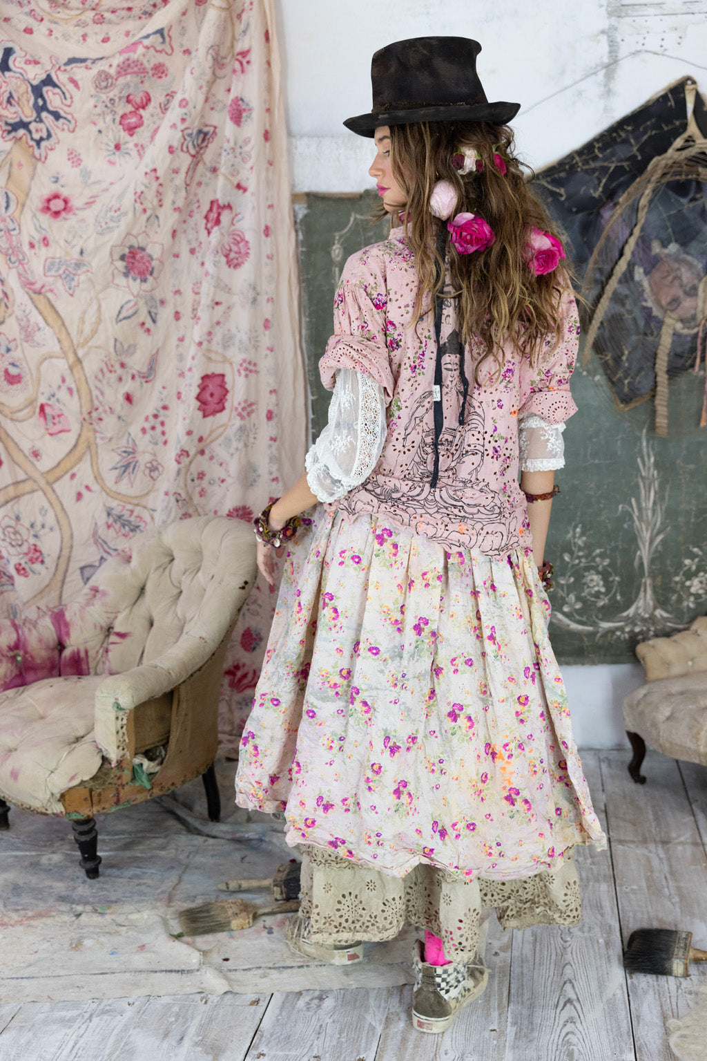 Vinney Painters Dress 1004 - Pressed Flowers