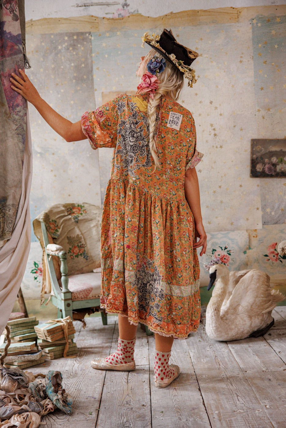 Magnolia Pearl Floral Appliqué Taigi Dress 1139 - Field Of Flowers