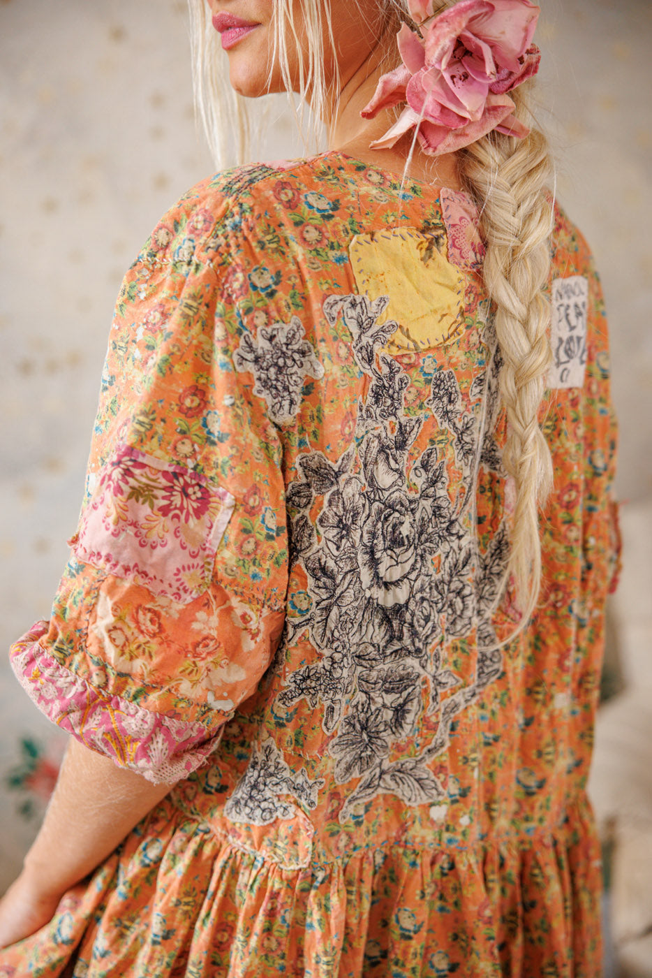 Magnolia Pearl Floral Appliqué Taigi Dress 1139 - Field Of Flowers