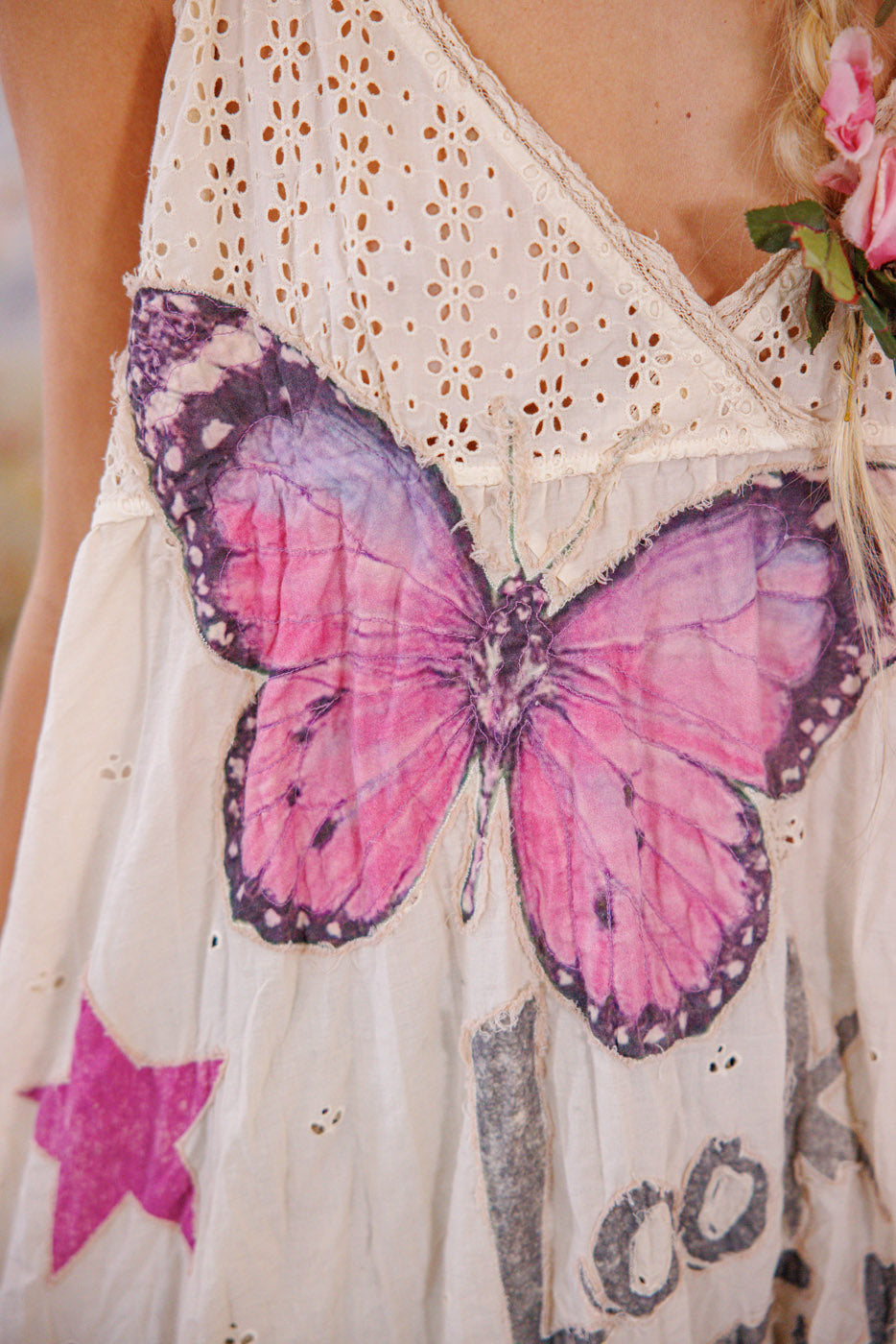 Magnolia Pearl Eyelet Avril Tank Dress Eyelet Avril Tank Dress 1218 - Moonlight