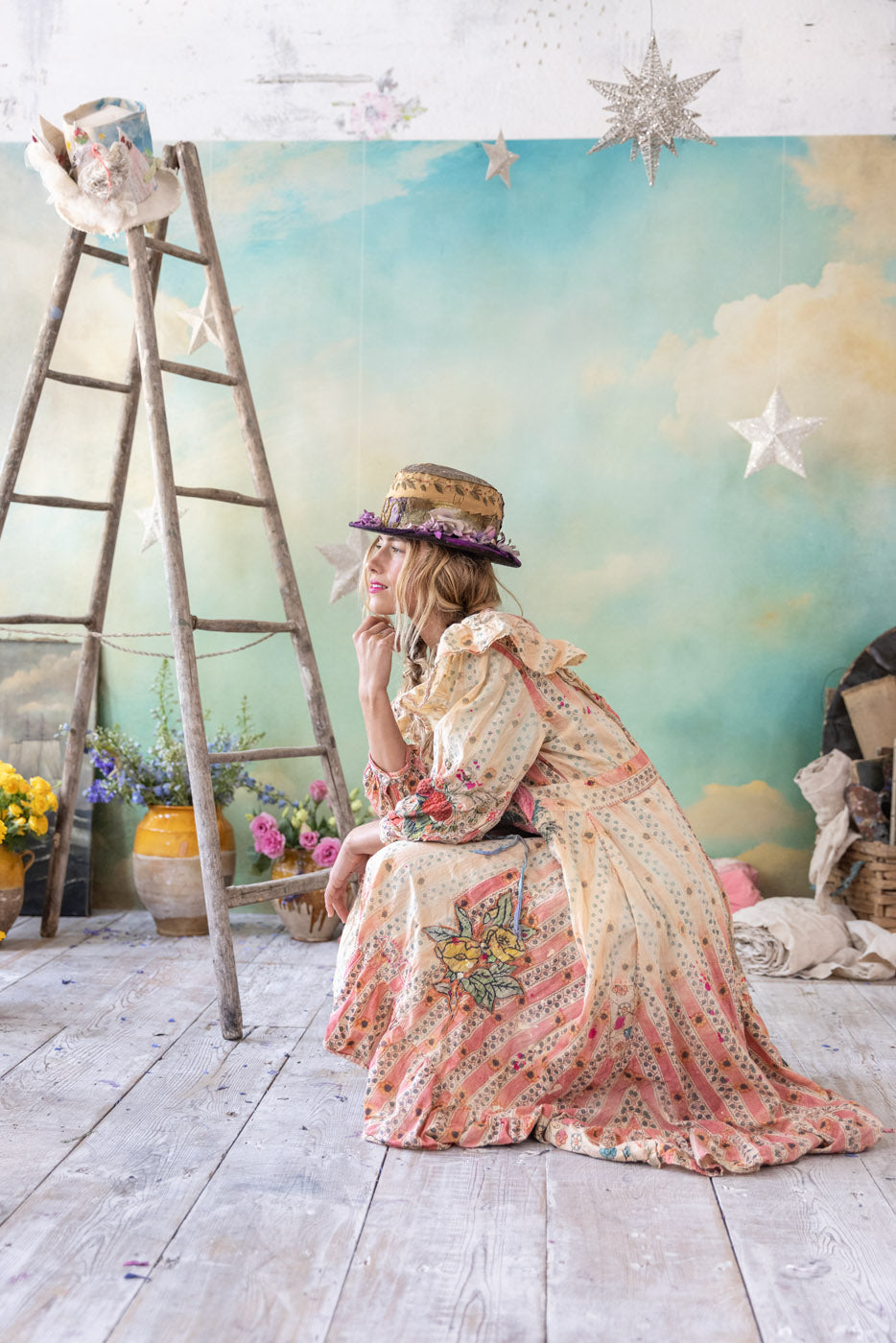 Magnolia Pearl FDLP Anastasia Dress 1276 Sunrise Daisy