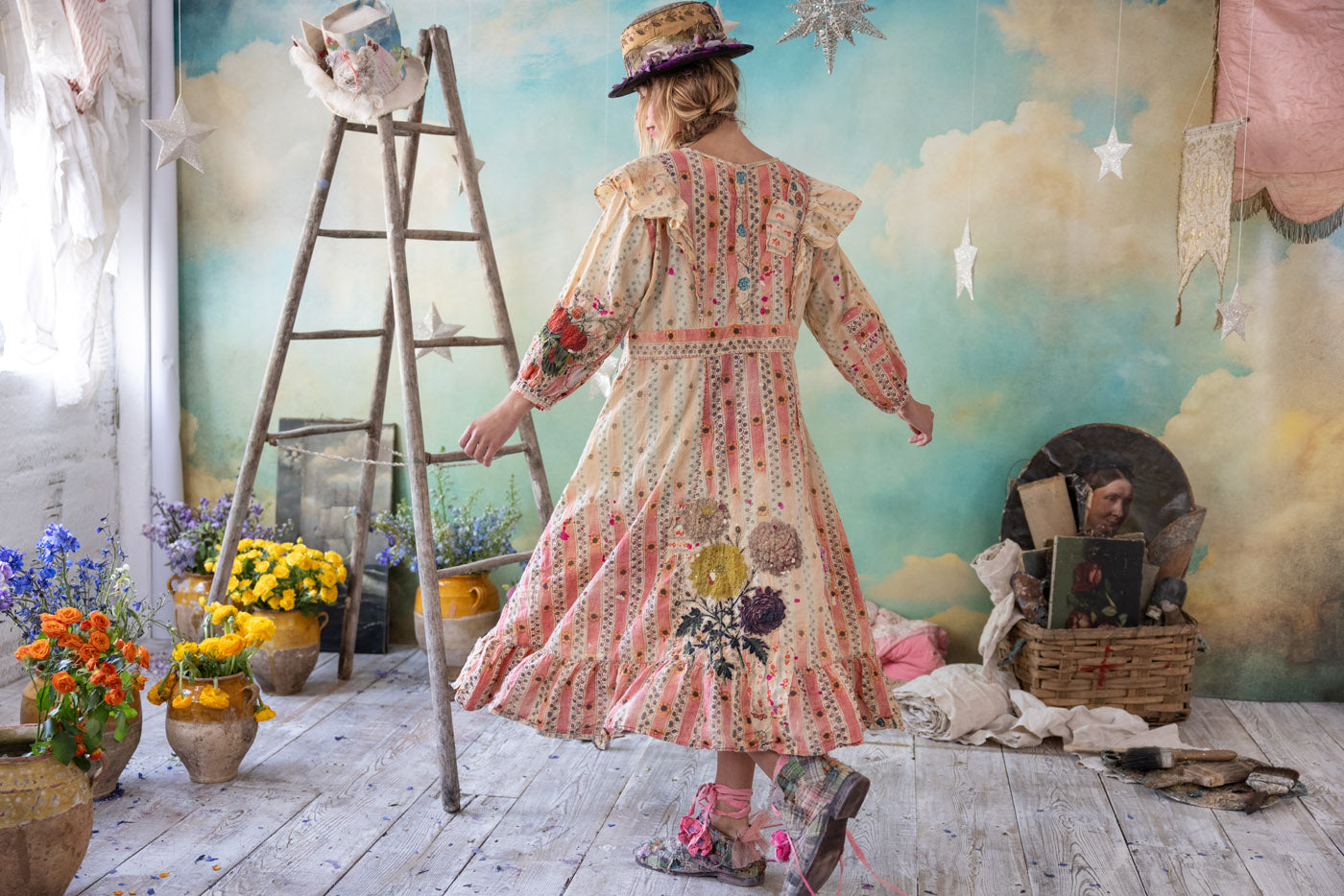 Magnolia Pearl FDLP Anastasia Dress 1276 Sunrise Daisy