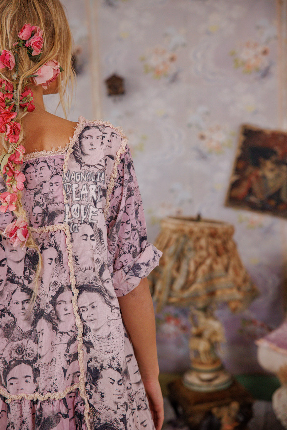 Magnolia Pearl Mural Frida Helenia Dress 1337 - Self Portrait