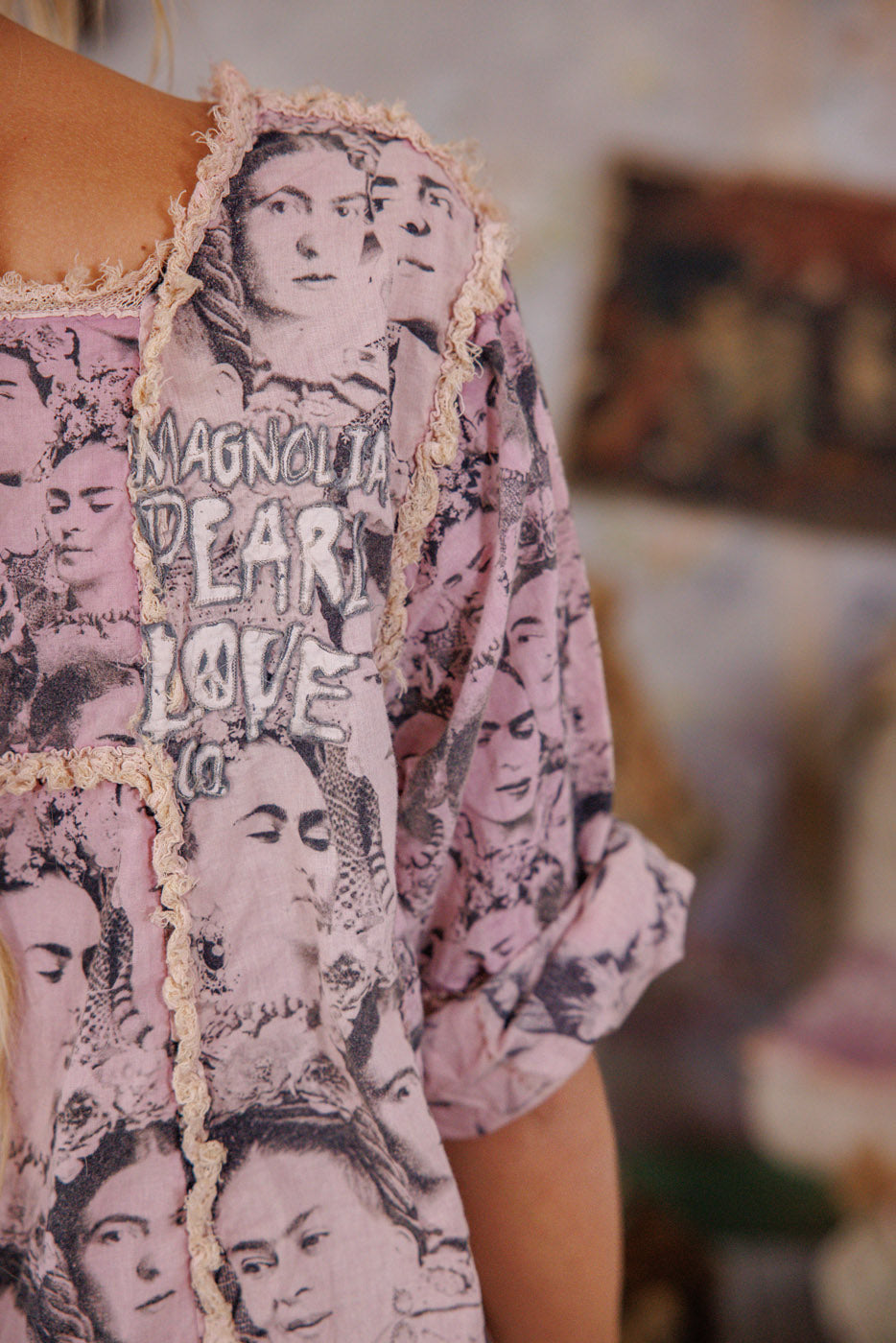 Magnolia Pearl Mural Frida Helenia Dress 1337 - Self Portrait