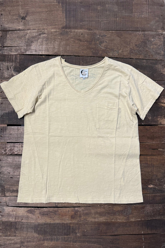 Jaded Gypsy Moon Dance V-Neck Tee - Oatmeal
