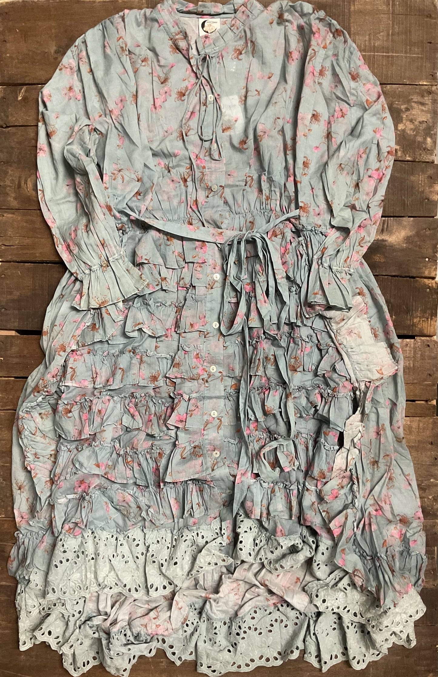 Jaded Gypsy Whispering Blooms Duster - Sky