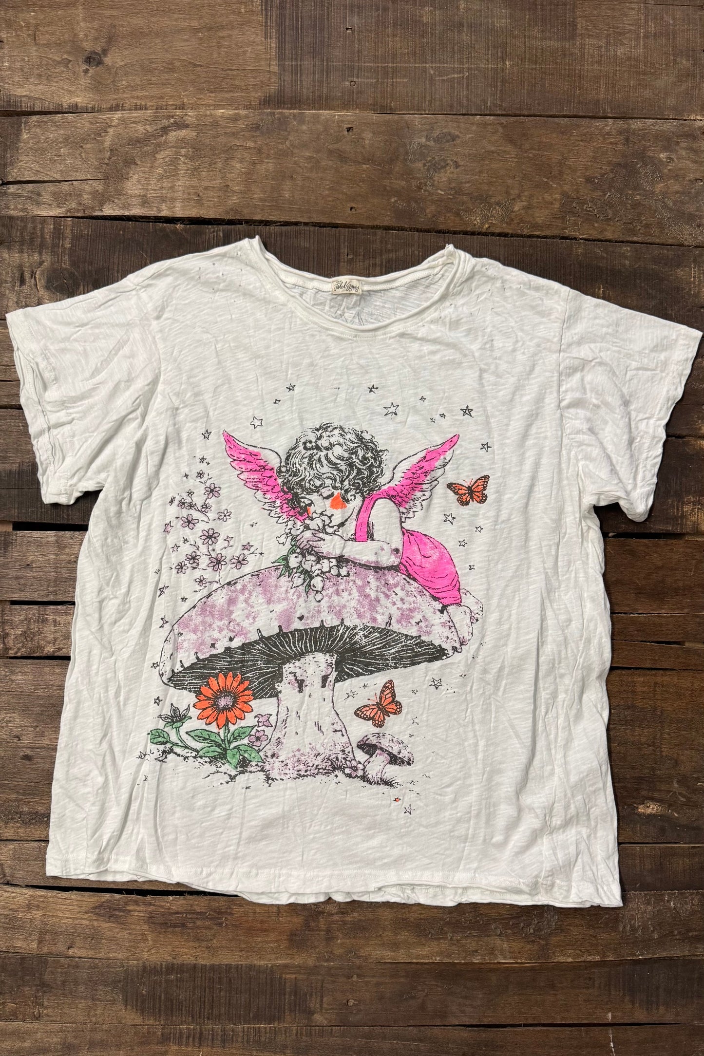 House of Jaded Gypsy Worn and Weathered Tee - Fairy