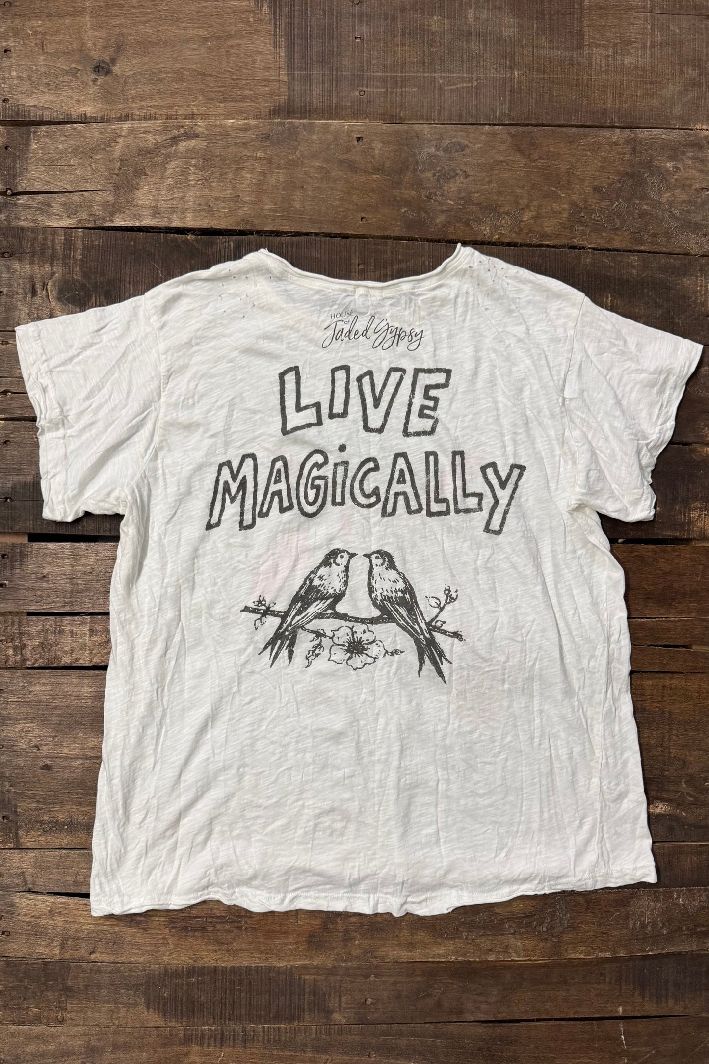 House of Jaded Gypsy Worn and Weathered Tee - Fairy