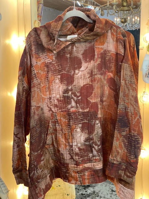 Krista Larson Double Cotton Gauze Hoody - Foliage O/S