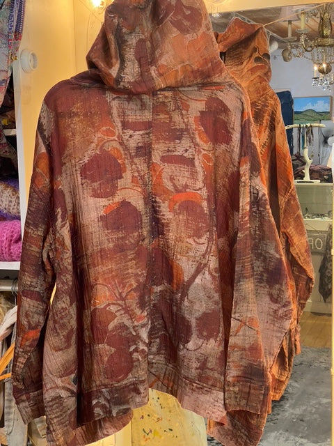 Krista Larson Double Cotton Gauze Hoody - Foliage O/S