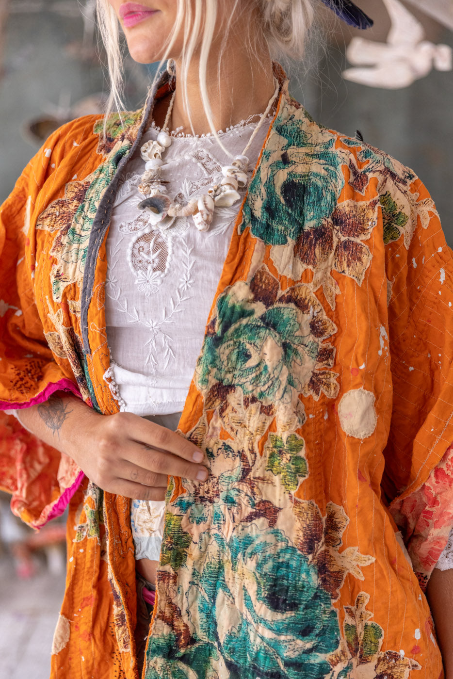 Magnolia Pearl Polka Dot Dashi Kimono 1154 - Marmalade