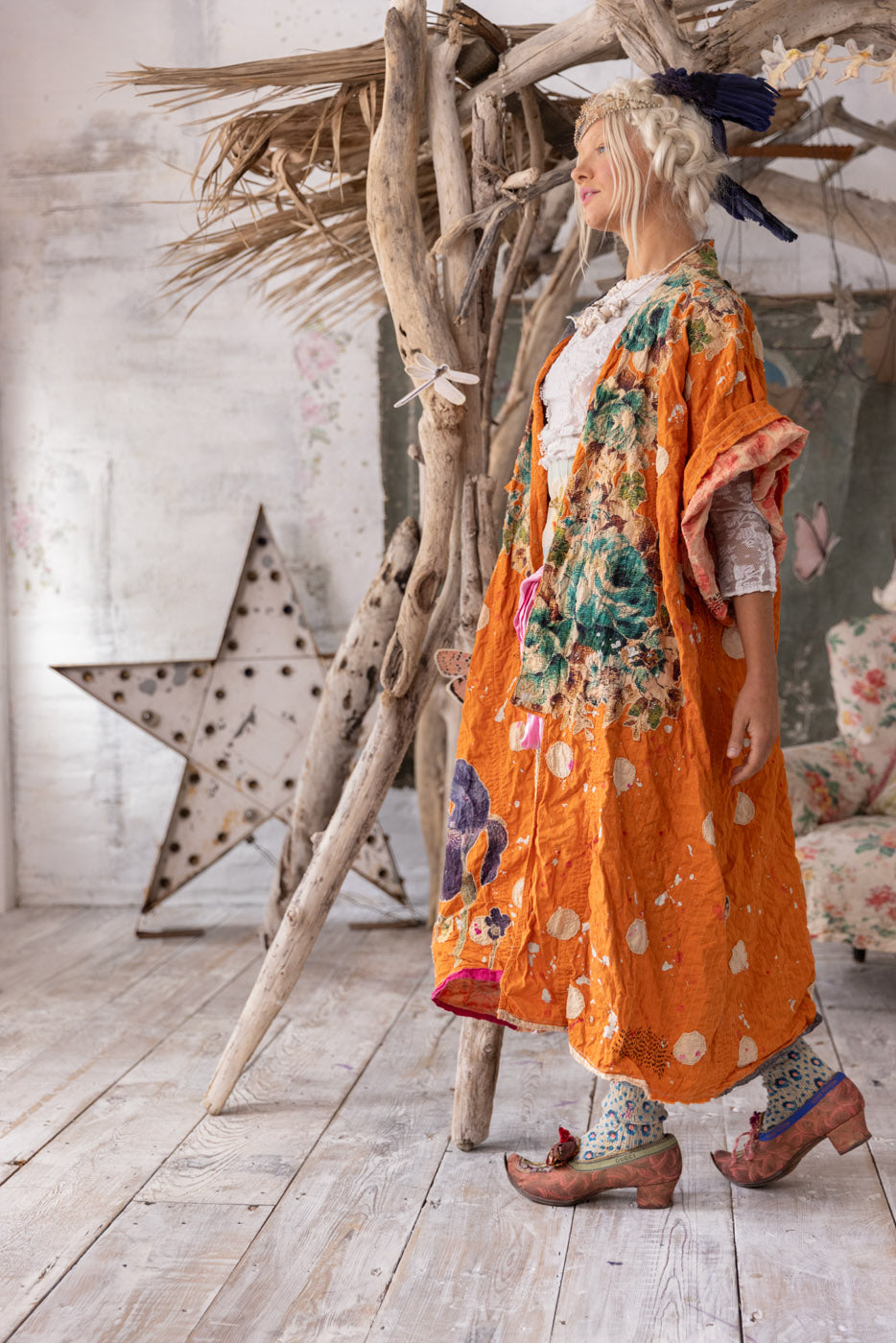 Magnolia Pearl Polka Dot Dashi Kimono 1154 - Marmalade