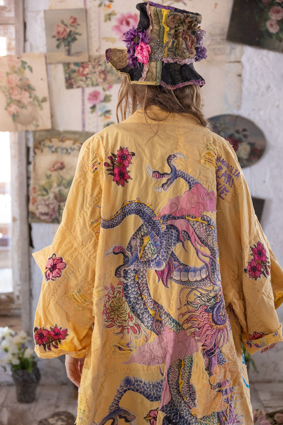 Magnolia Pearl Dragon Romani Kimono 1163 - Sefi