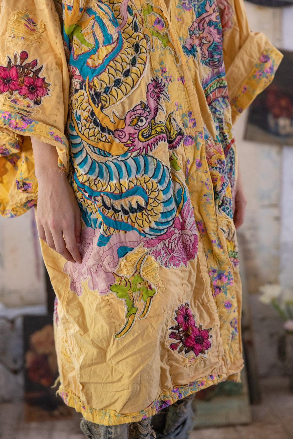 Magnolia Pearl Dragon Romani Kimono 1163 - Sefi
