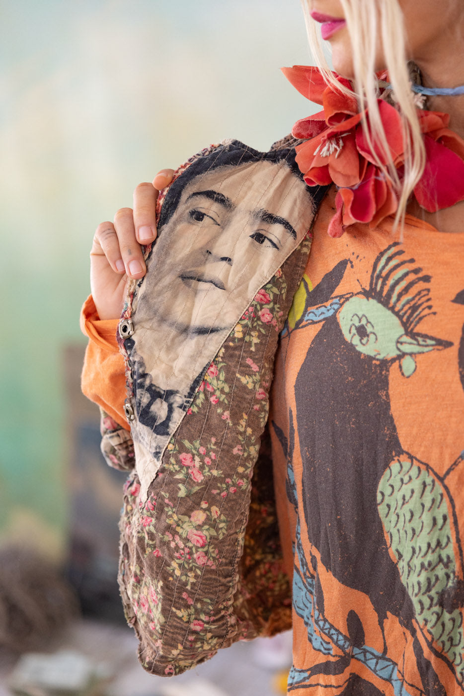 Magnolia Pearl Faces of Frida Kelley Jacket 1185 - Artist Shoot