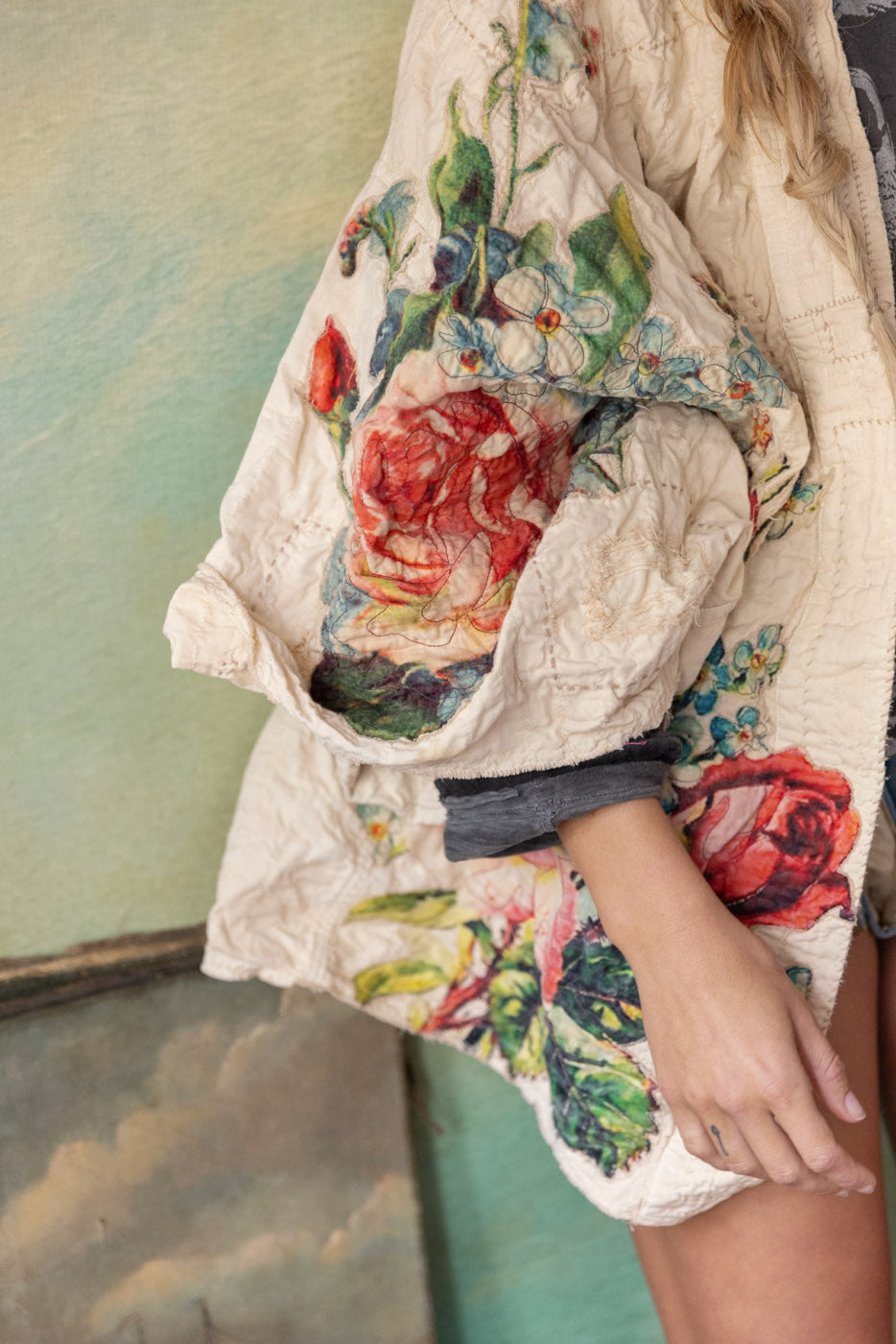 Magnolia Pearl Quilted Daigo Kimono 1194 - Moonlight