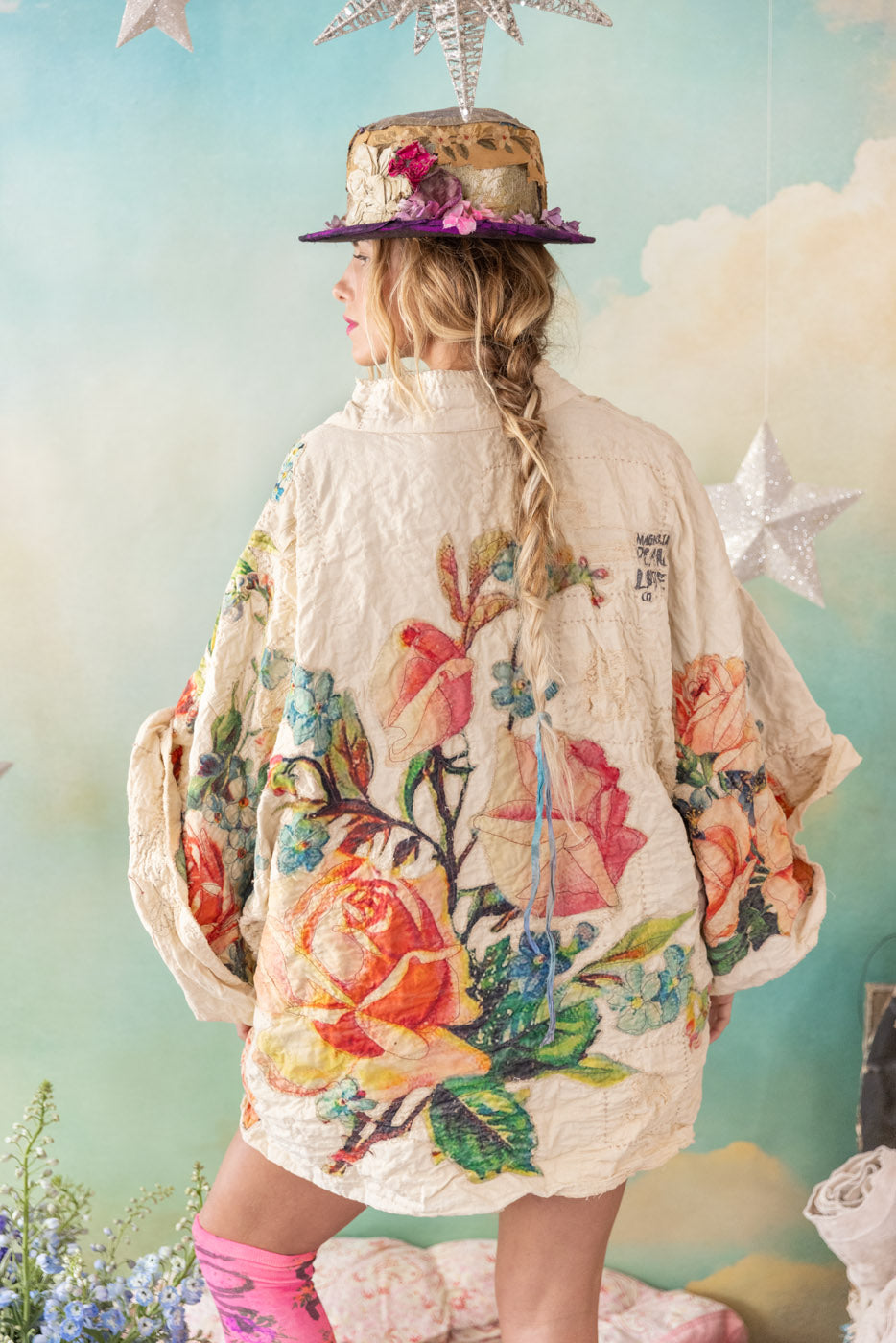 Magnolia Pearl Quilted Daigo Kimono 1194 - Moonlight