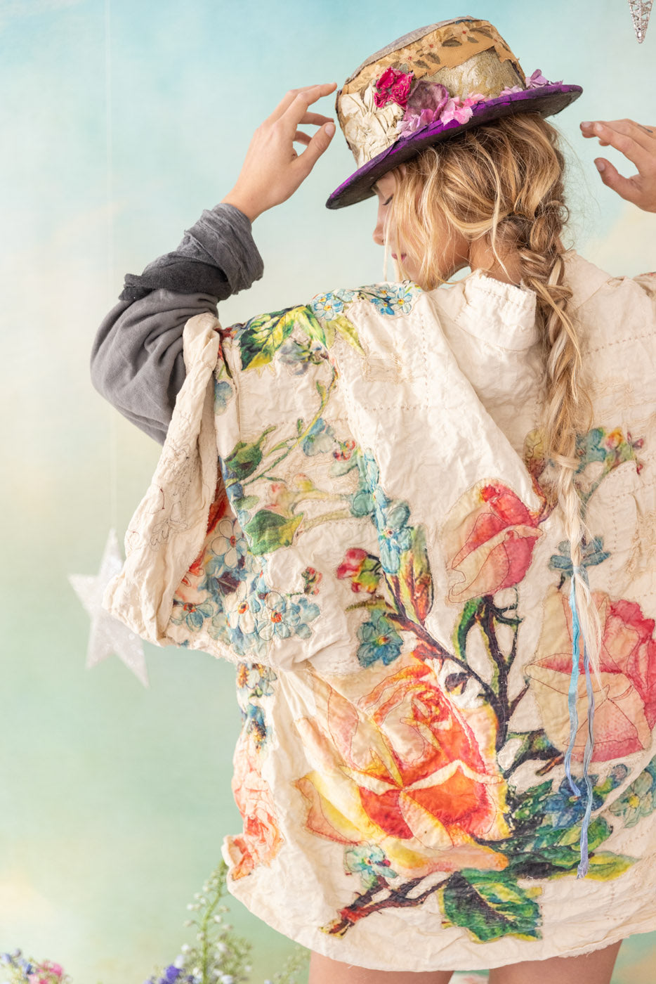 Magnolia Pearl Quilted Daigo Kimono 1194 - Moonlight