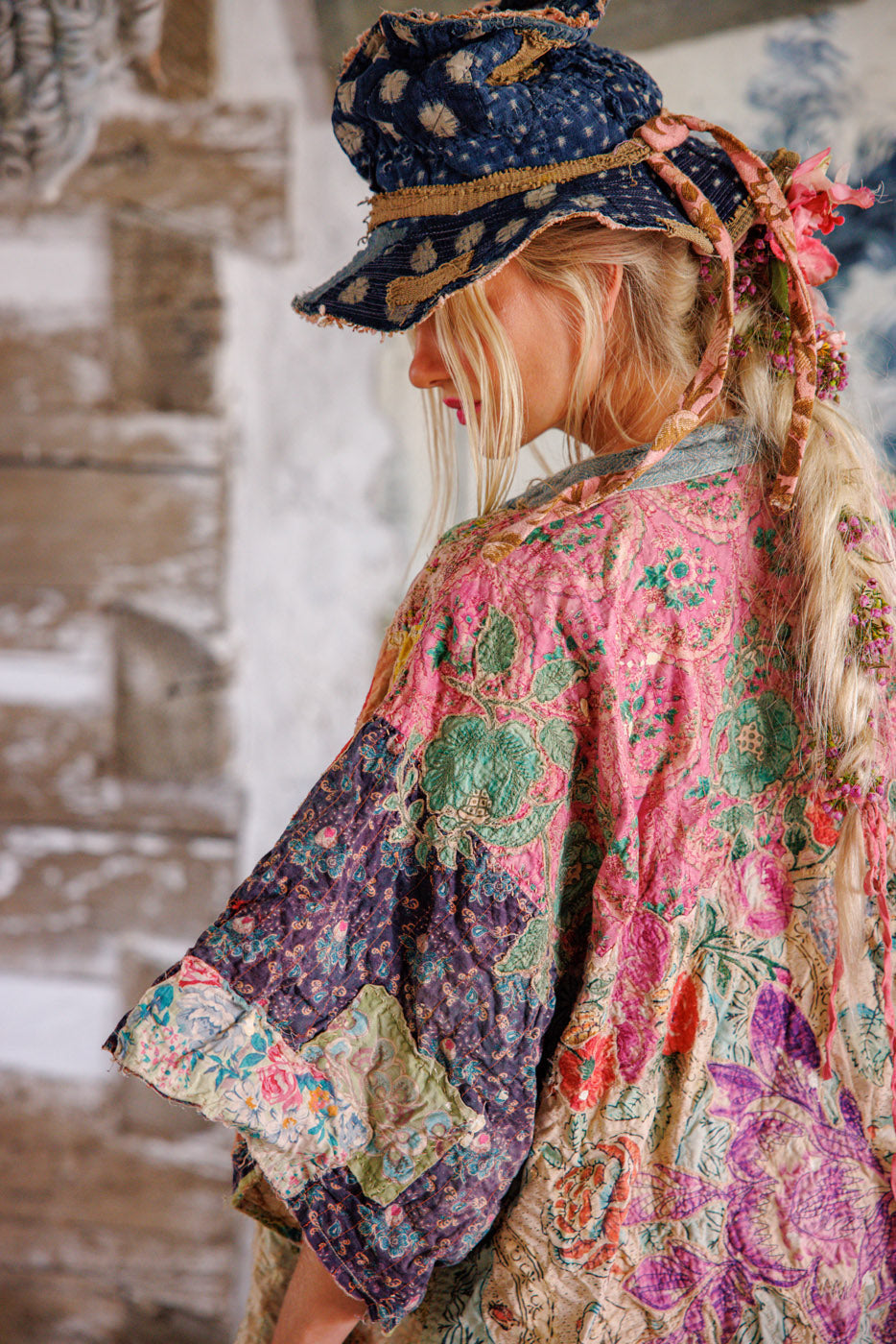 Magnolia Pearl Piecewise Crop Dashi Kimono 1234 - Wonderland