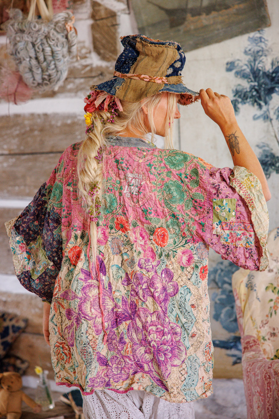 Magnolia Pearl Piecewise Crop Dashi Kimono 1234 - Wonderland