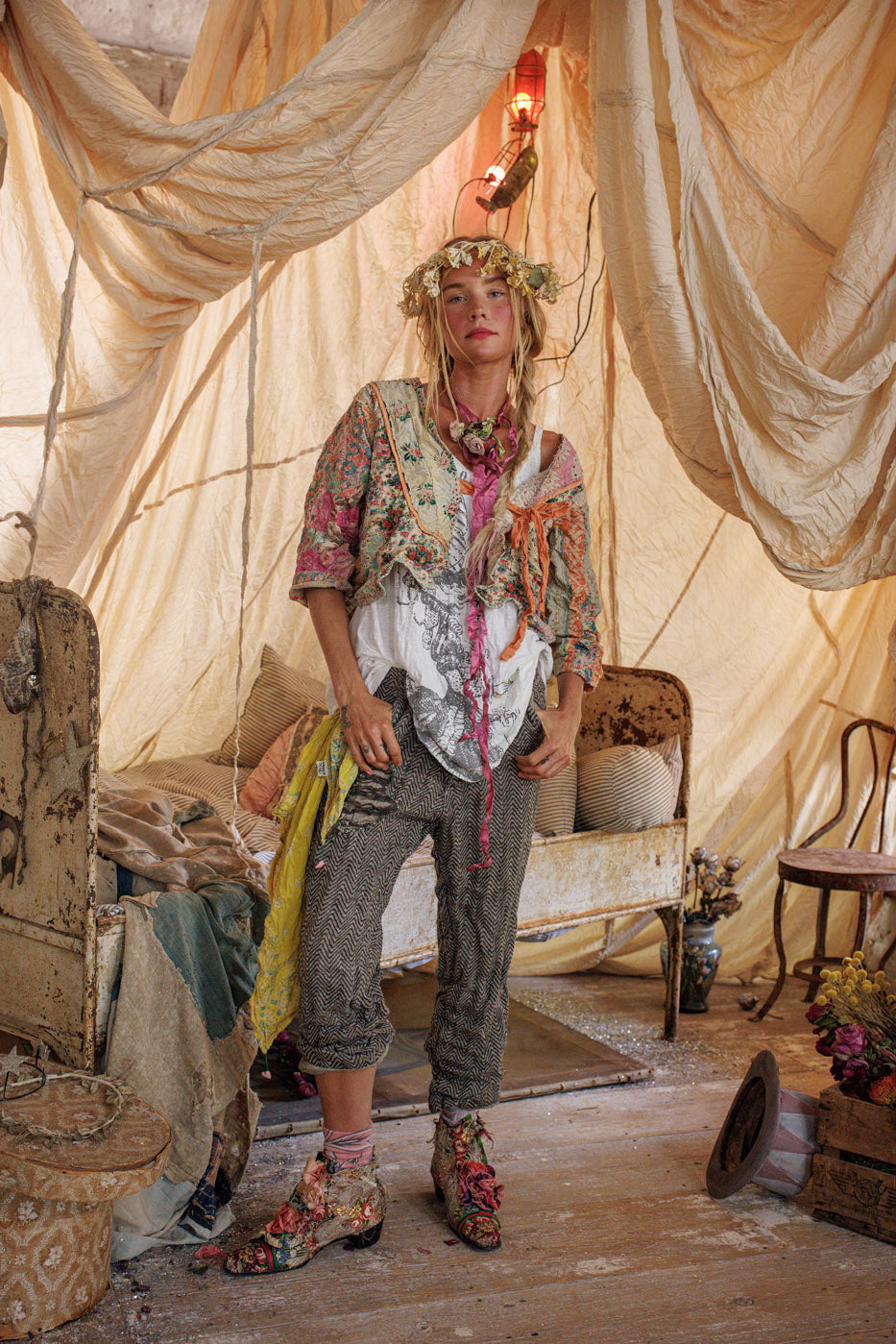 Magnolia Pearl Kalamkari Andhra Jacket 1382 - Wonderland