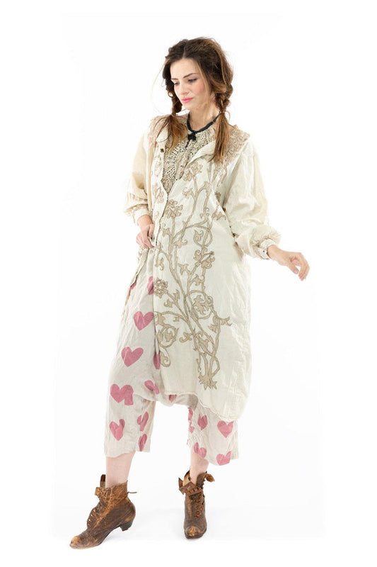 Leola Embroidered Smock Coat 504 - Moonlight