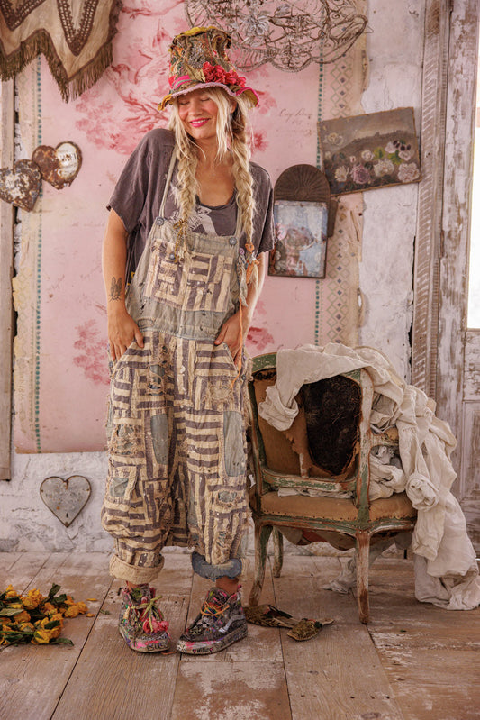 Magnolia Pearl Patchwork Frankie Overalls 162 - Luna Stripe