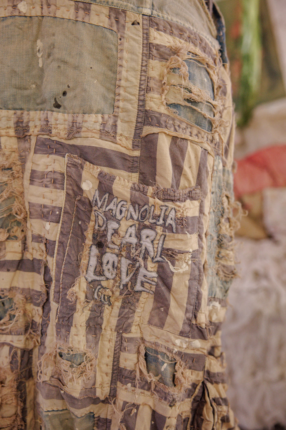 Magnolia Pearl Patchwork Frankie Overalls 162 - Luna Stripe
