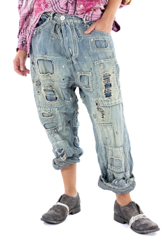 Magnolia Pearl Cotton Linen Miners Denims 465 - Indigo