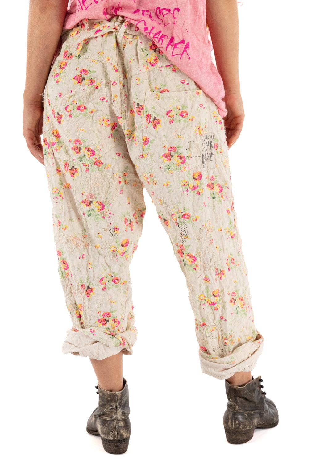 Cotton Linen Miner Pants - Circus Rose