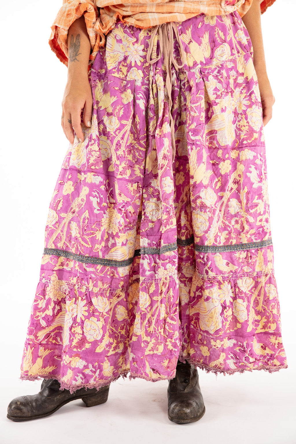 Nepali Peasant Skirt 151 - Wildberry