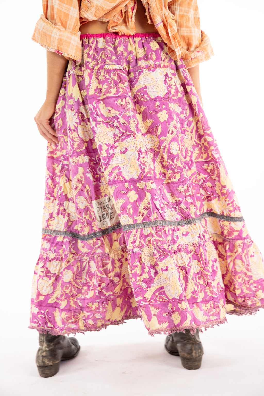 Nepali Peasant Skirt 151 - Wildberry