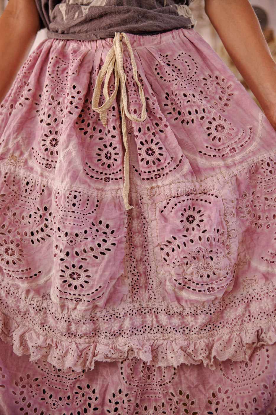 Magnolia Pearl Eyelet Pissarro Skirt 220 - Lychee Blossom