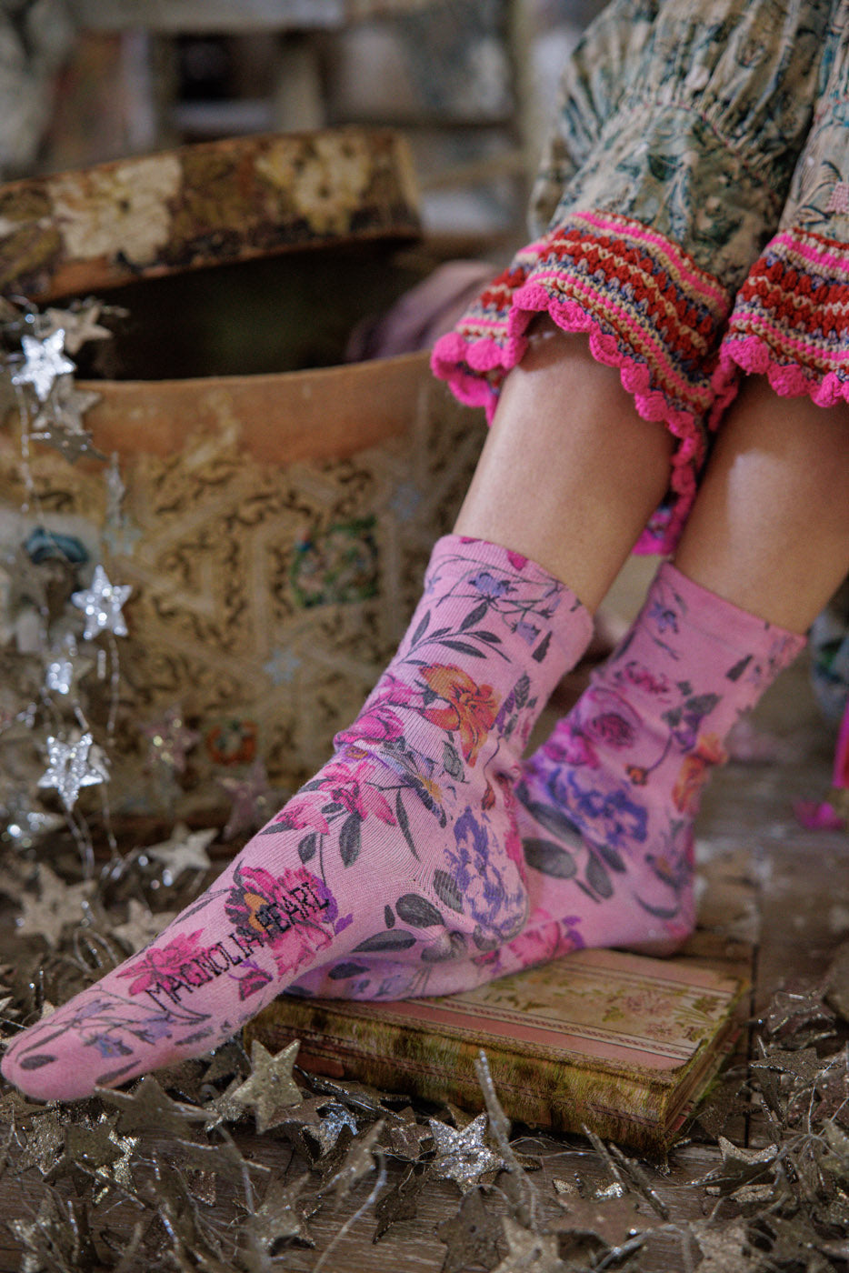 Magnolia Pearl Floral MP Socks 141 - Vervain