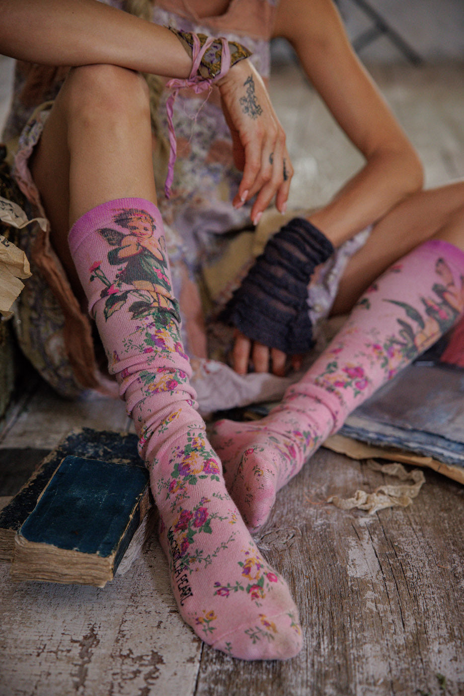 Magnolia Pearl Maysie OTK Socks 161 - Valentine Pink
