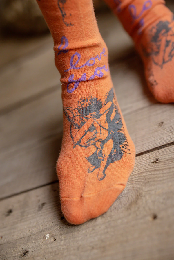 Magnolia Pearl I LOVE YOU OTK SOCKS 184 - MARMALADE