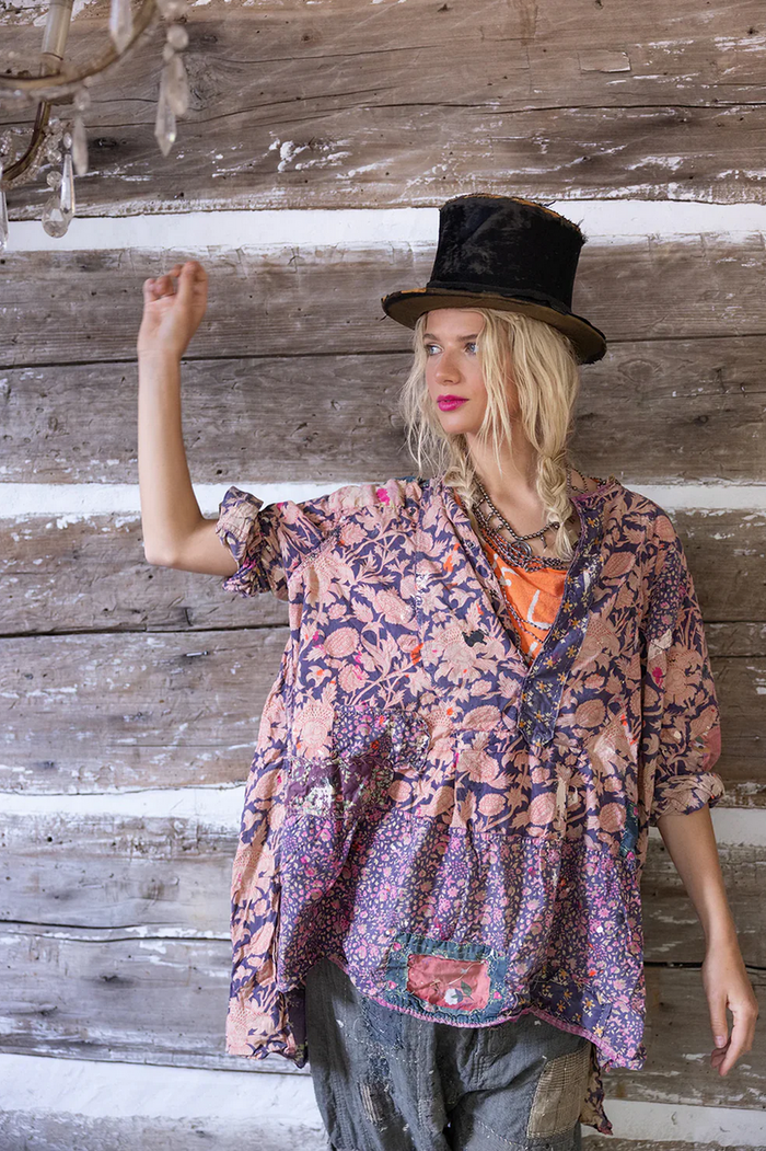 Printed Prairie Top 1775 - Stone Rose