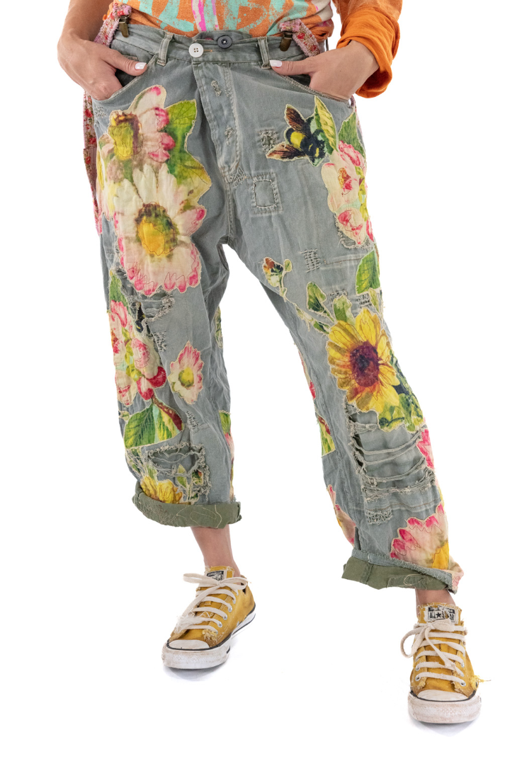 Miner Pants with Sunflower 433 - Ashbury Peace