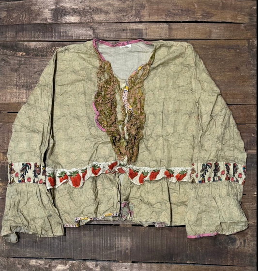 House of Jaded Gypsy Honey Bloom Top - Moss