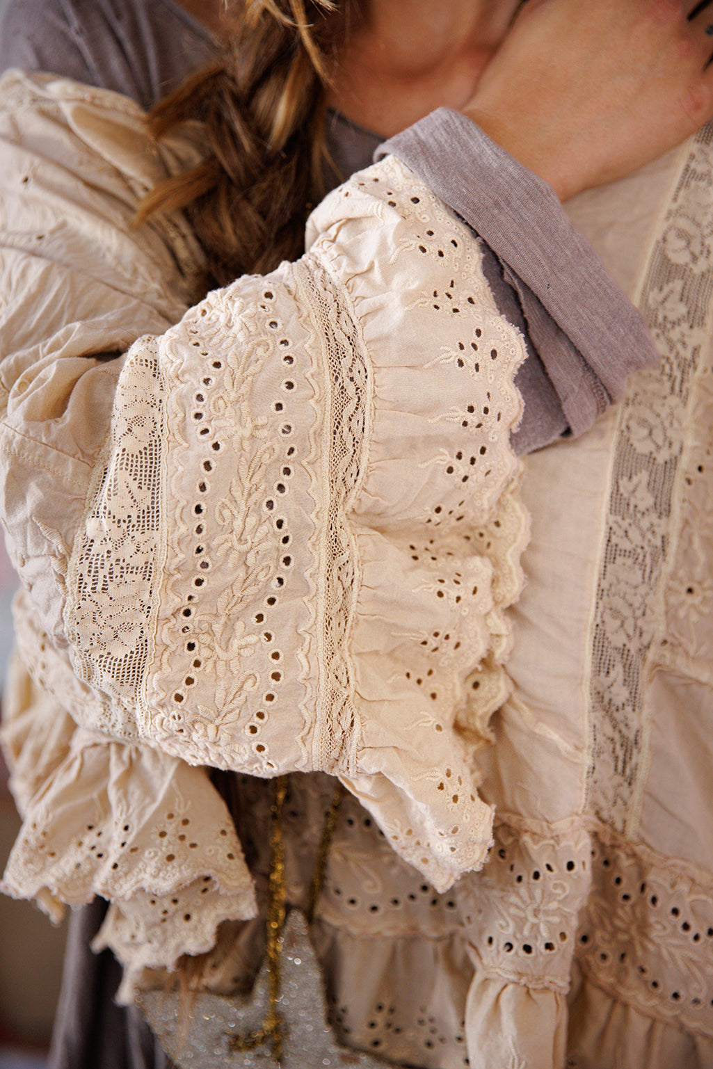 Magnolia Pearl Eyelet Rosemary Blouse 2186 - Aged