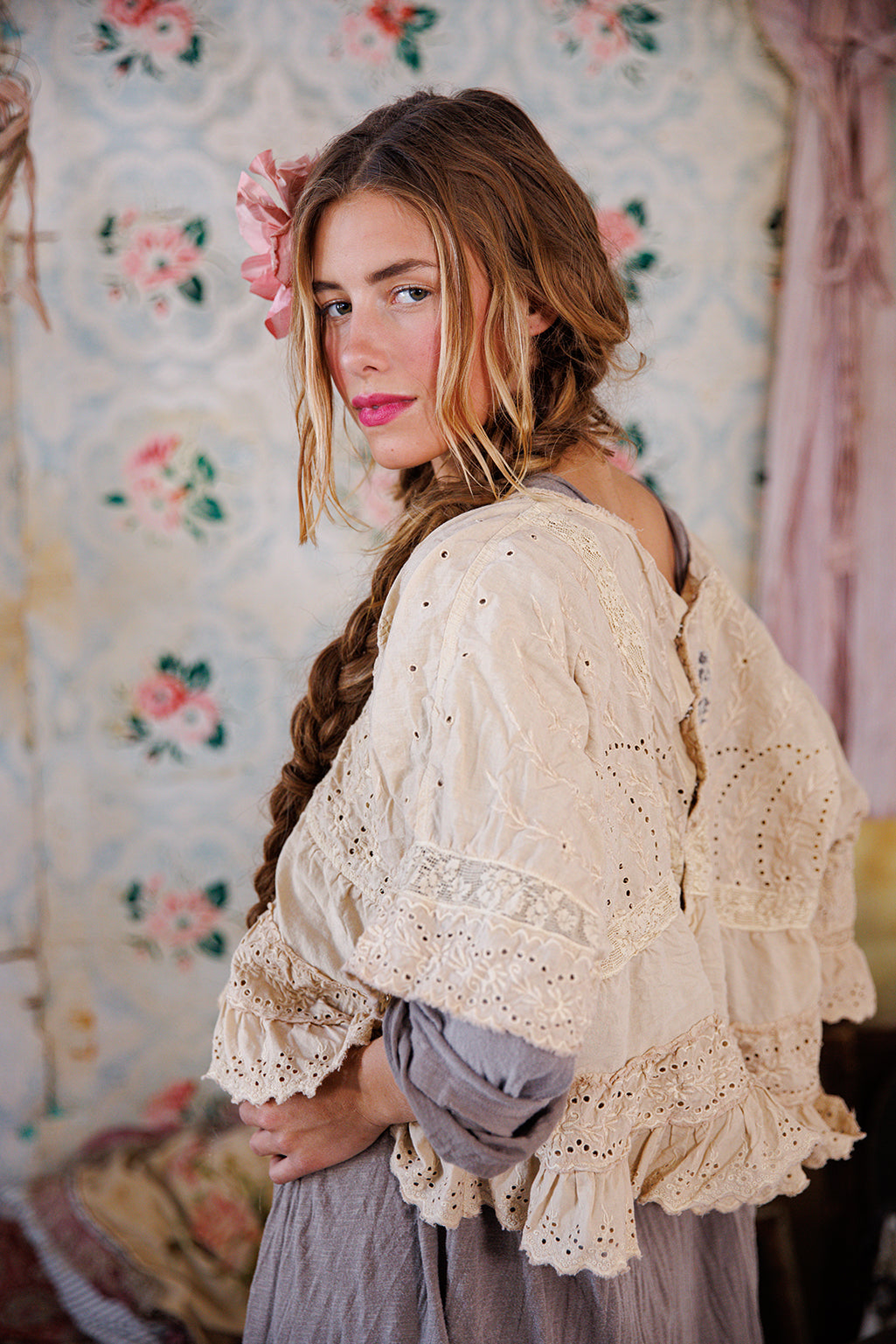 Magnolia Pearl Eyelet Rosemary Blouse 2186 - Aged