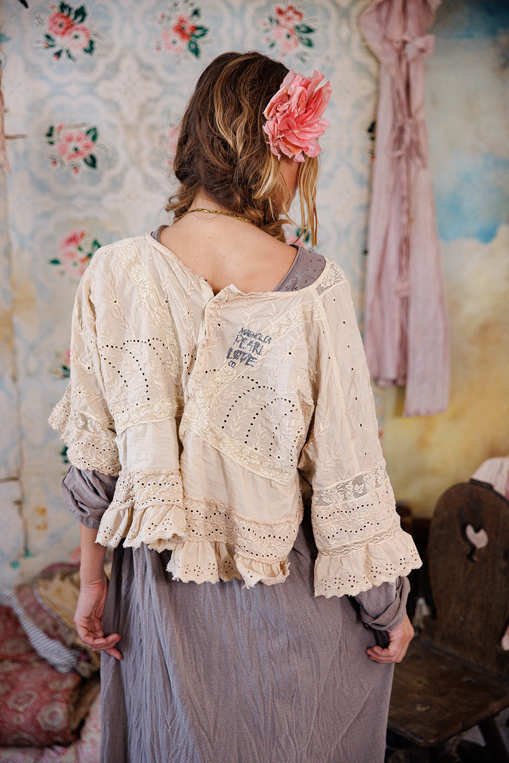 Magnolia Pearl Eyelet Rosemary Blouse 2186 - Aged