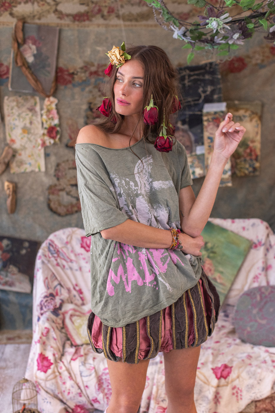 Magnolia Pearl Malibu Cherub Tee 2196 - Algae