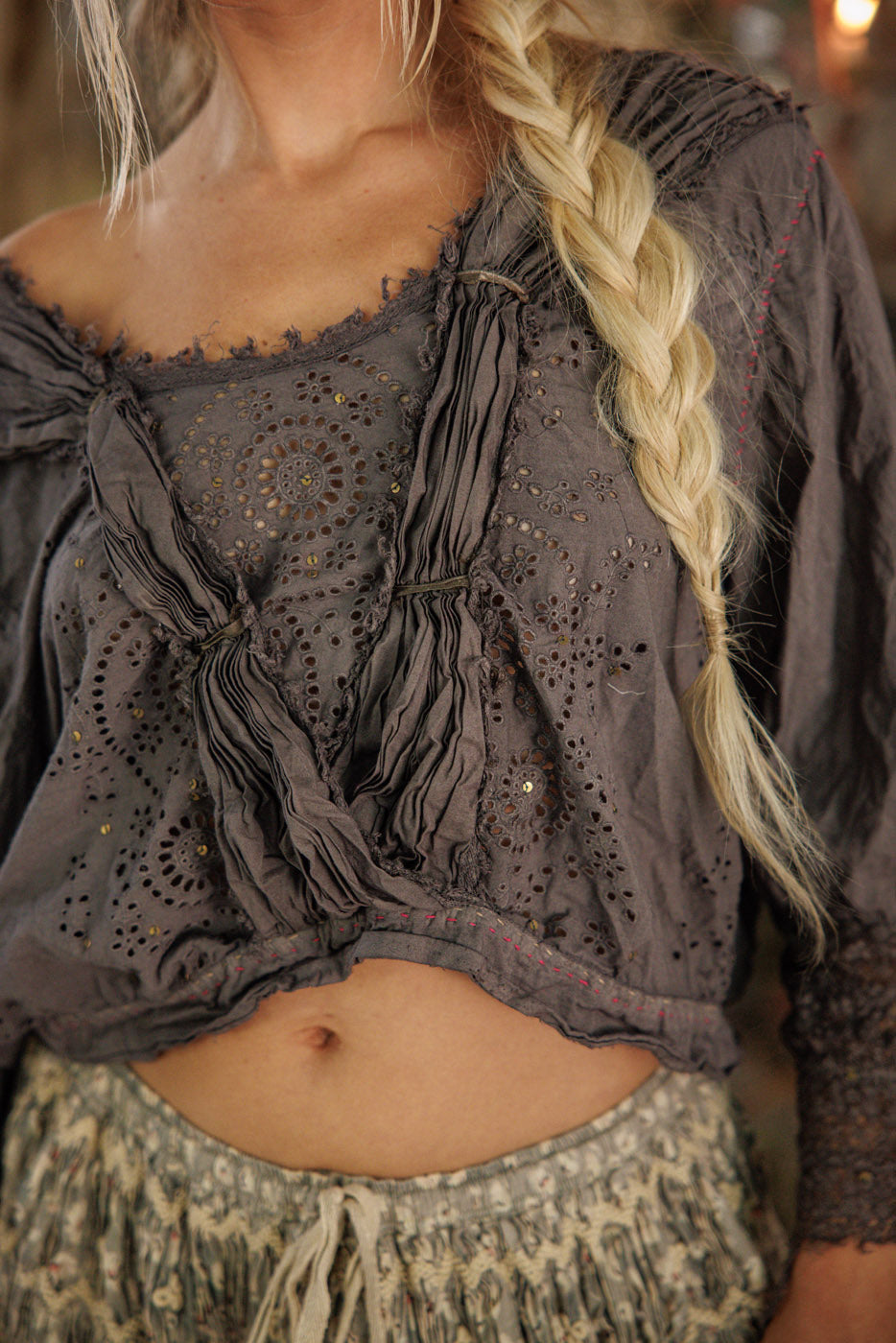 Magnolia Pearl Eyelet Nonnie Belle Blouse 2239 - Ozzy
