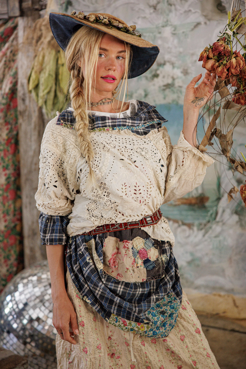 Magnolia Pearl Eyelet Adelise Blouse 2260 - Antique White