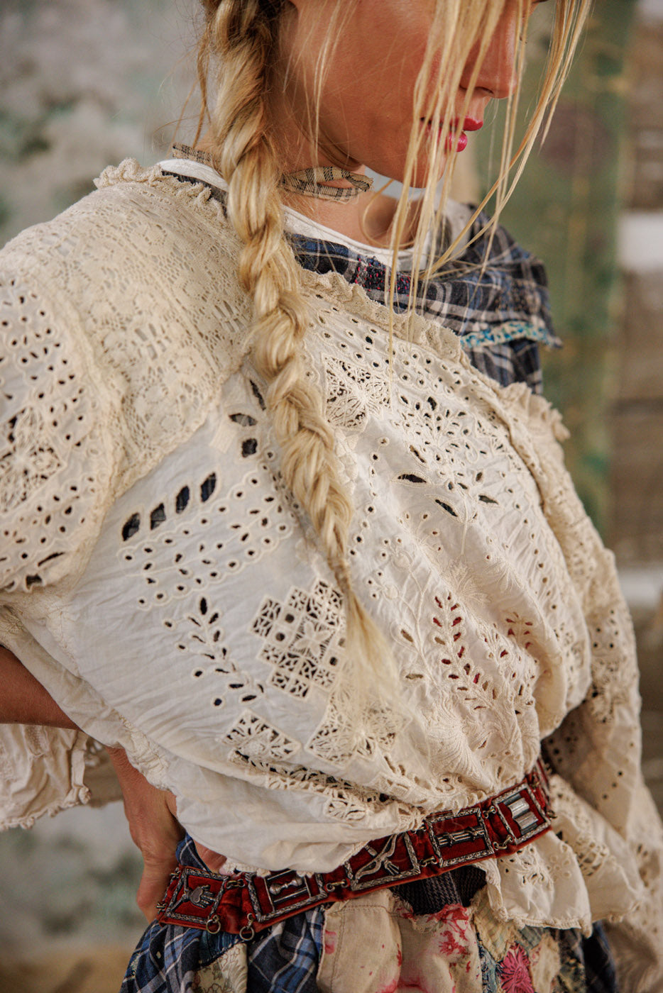 Magnolia Pearl Eyelet Adelise Blouse 2260 - Antique White